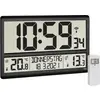 Horloge murale TFA Dostmann 60.4521.01 radiopiloté(e) 36 cm x 2.8 cm x 23.5 cm noir grand écran