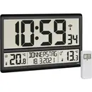 Horloge murale TFA Dostmann 60.4521.01 radiopiloté(e) 36 cm x 2.8 cm x 23.5 cm noir grand écran