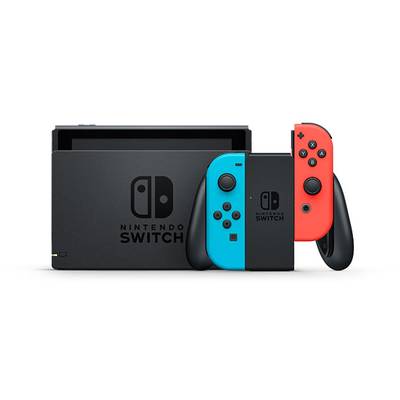 Console NINTENDO Switch Modèle OLED Bleu / Rouge Néon + Carte