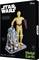 Kit de maquette métallique 'Star Wars' avec R2-D2 et C-3PO. L'emballage présente les figurines finies sur un socle transparent. Pour personnes âgées de 14 ans et plus.