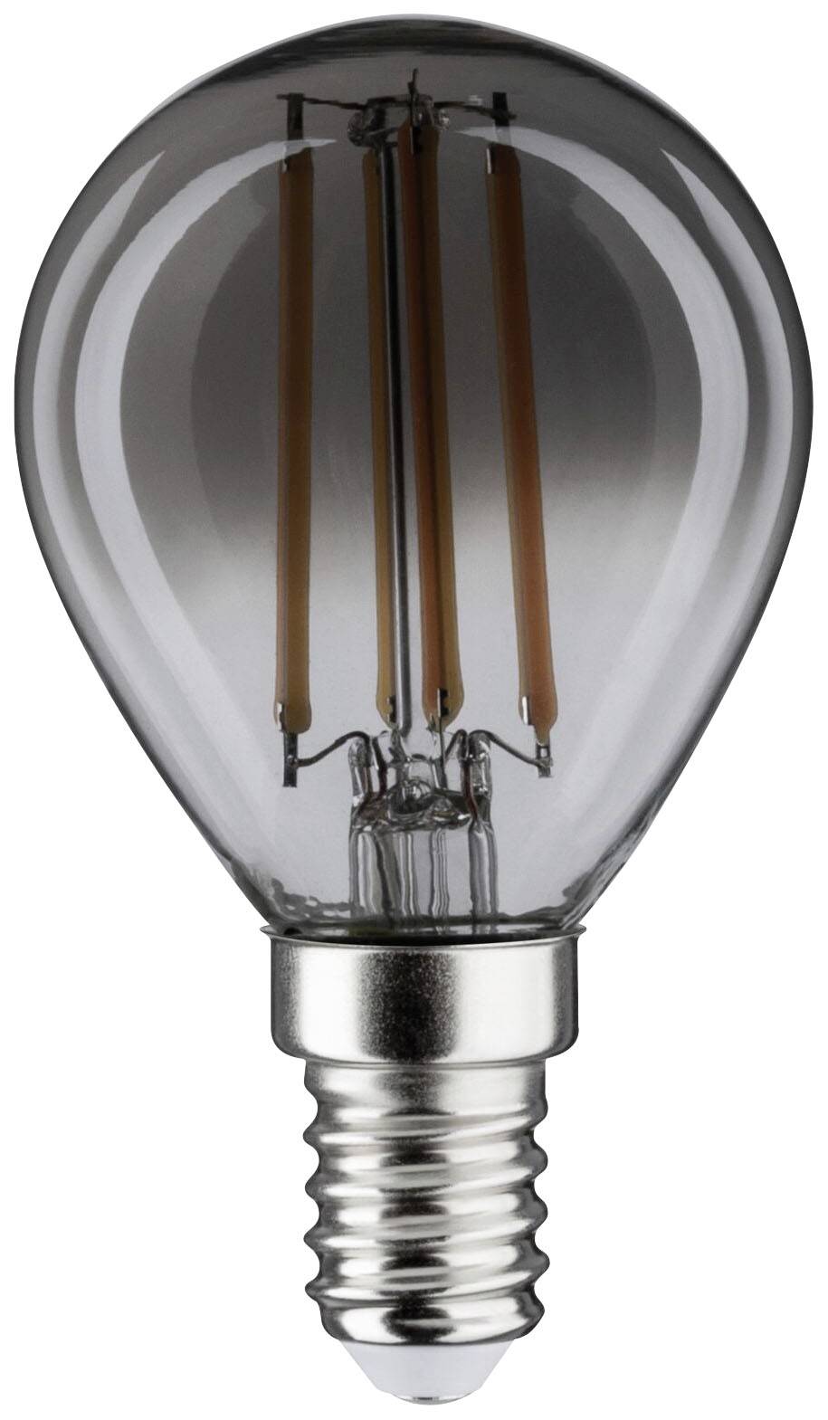 Ampoule LED à culot à vis E27 avec filaments apparents, produisant une lumière blanc chaud, adaptée à un éclairage économe en énergie.