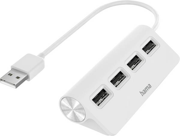 Hama 00200120 Hub USB 4 ports USB-A USB 2.0 480 MBit/s  blanc