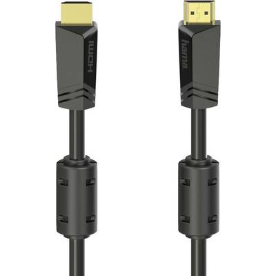 Un câble HDMI noir avec deux connecteurs, marqué 'HDMI'. Adapté pour les connexions audio et vidéo.