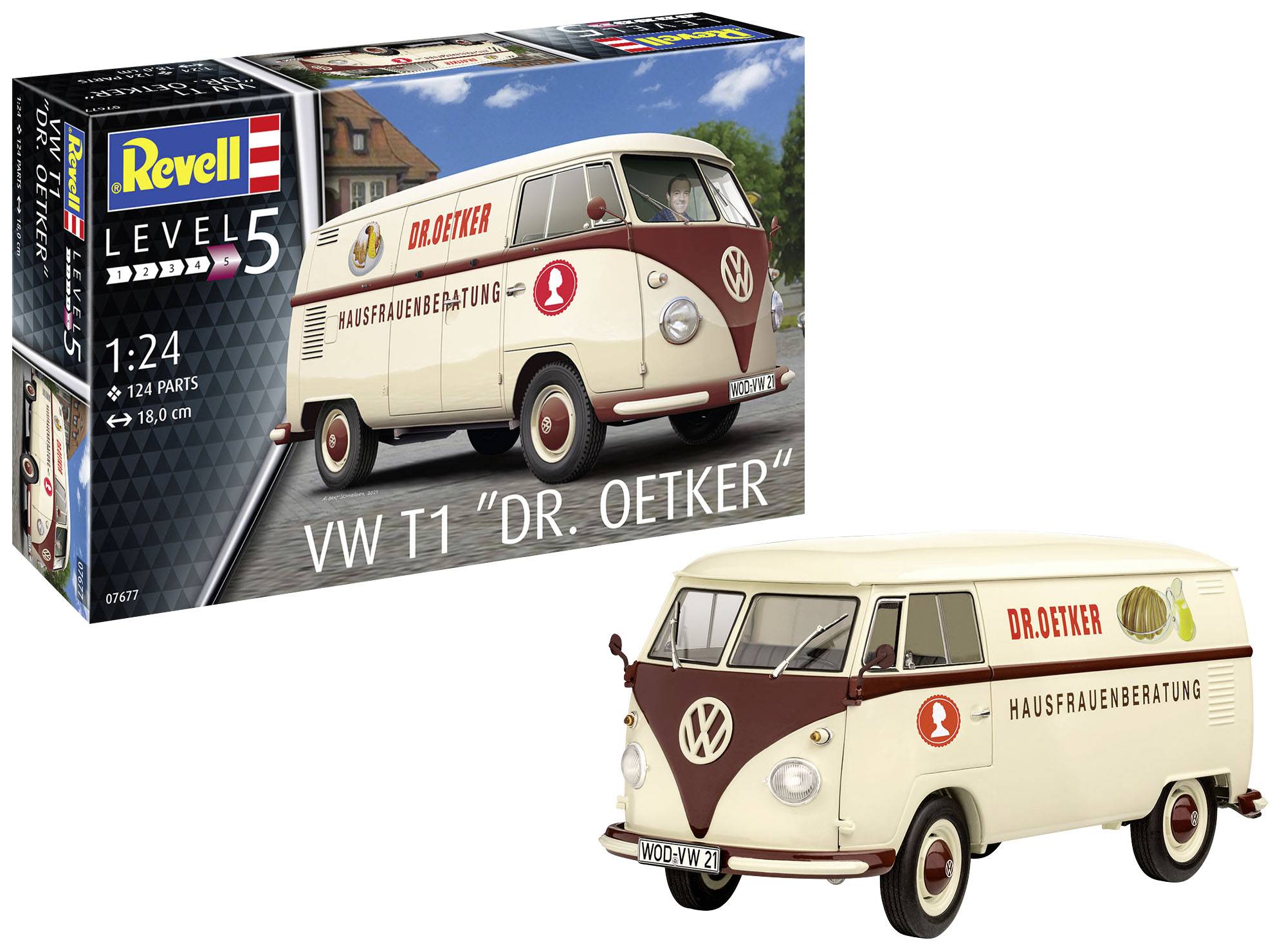 Revell RV 1:24 VW T1 "Dr. Oetker" 1:24 Modèle réduit de bus