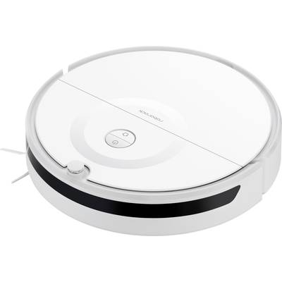 Roborock E5 Robot de nettoyage blanc commandable à distance, sans sac, compatible avec Google Home, compatible avec Alex