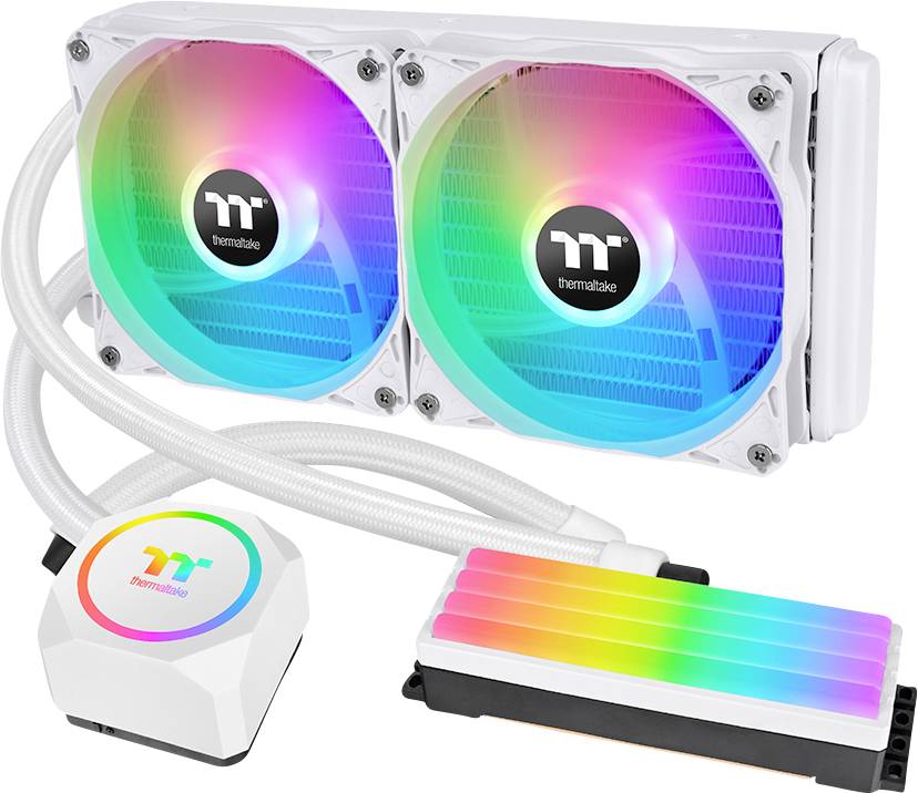 Thermaltake Floe RC 240 CPU & Memory AIO Snow Edition Système de refroidissement à l'eau pour PC
