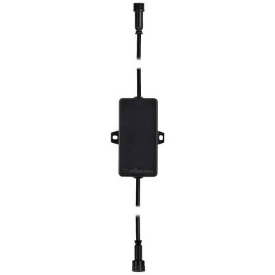 Dispositif électronique noir, rectangulaire, avec des connecteurs aux deux extrémités, probablement un adaptateur ou une interface.