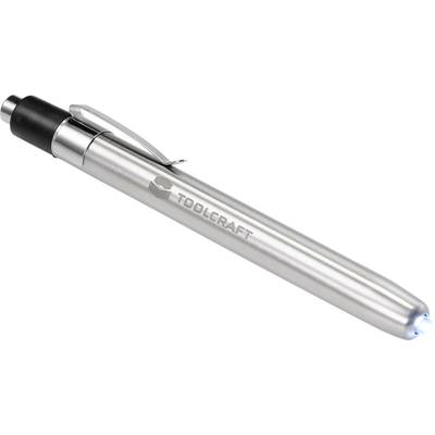 TOOLCRAFT TO-7429866 Lampe stylo à pile(s) argent - Conrad