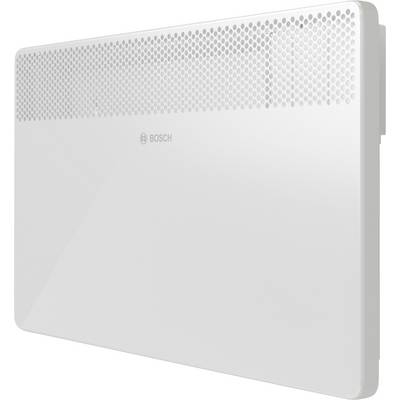 Radiateur Bosch blanc avec fentes de ventilation, forme rectangulaire, adapté pour une fixation murale.