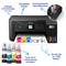 Imprimante Epson Ecotank avec réservoirs d'encre rechargeables, écran LCD couleur, design compact et capacité d'impression jusqu'à 7 500 pages.