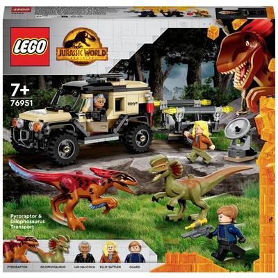 76951 LEGO® JURASSIC WORLD™ Pyroraptor & Diophosaurus transport
