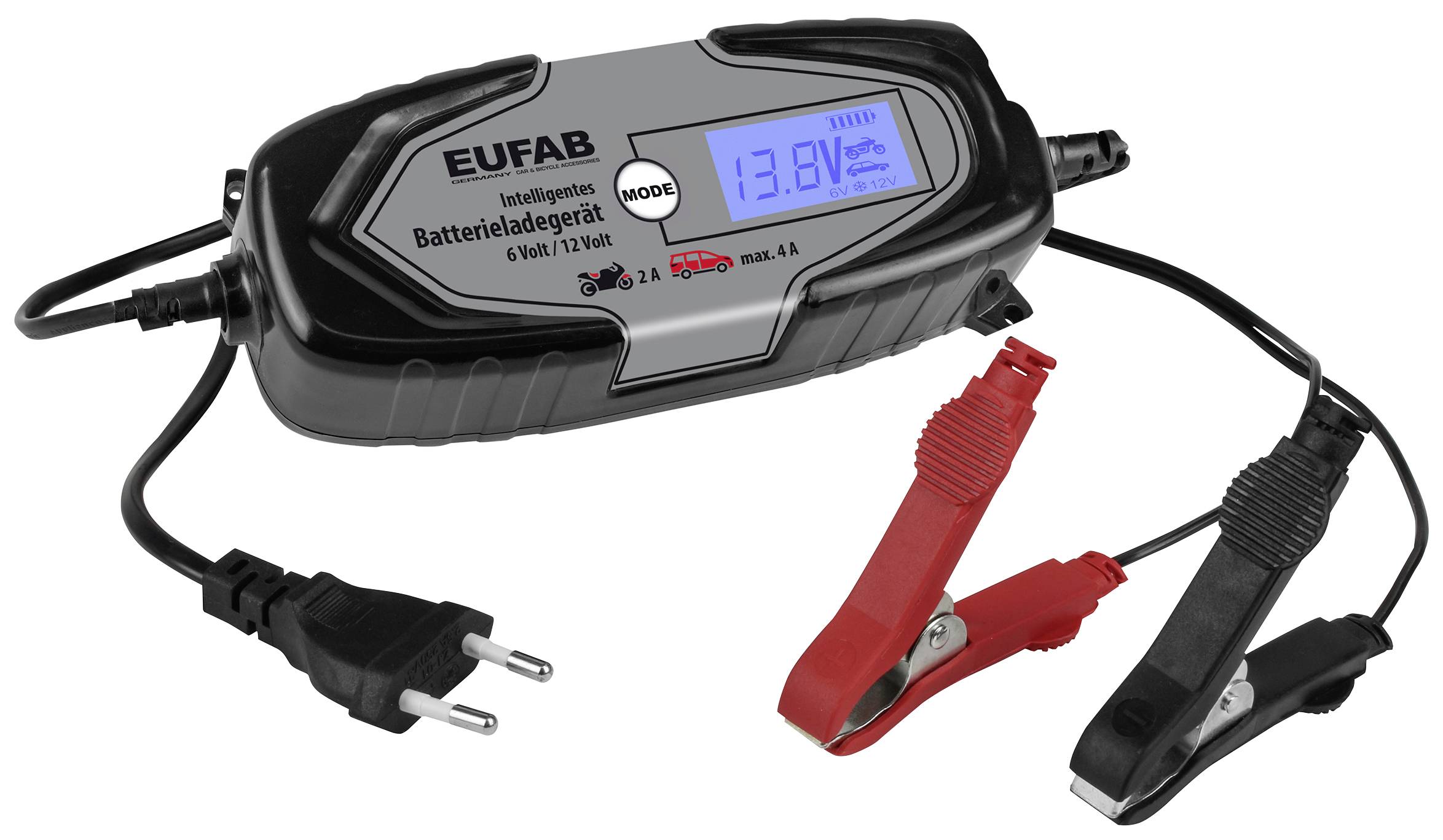Eufab 6v 12v Automatique Batterie-Chargeur 1,2-120ah AGM GEL plomb entièrement automatique