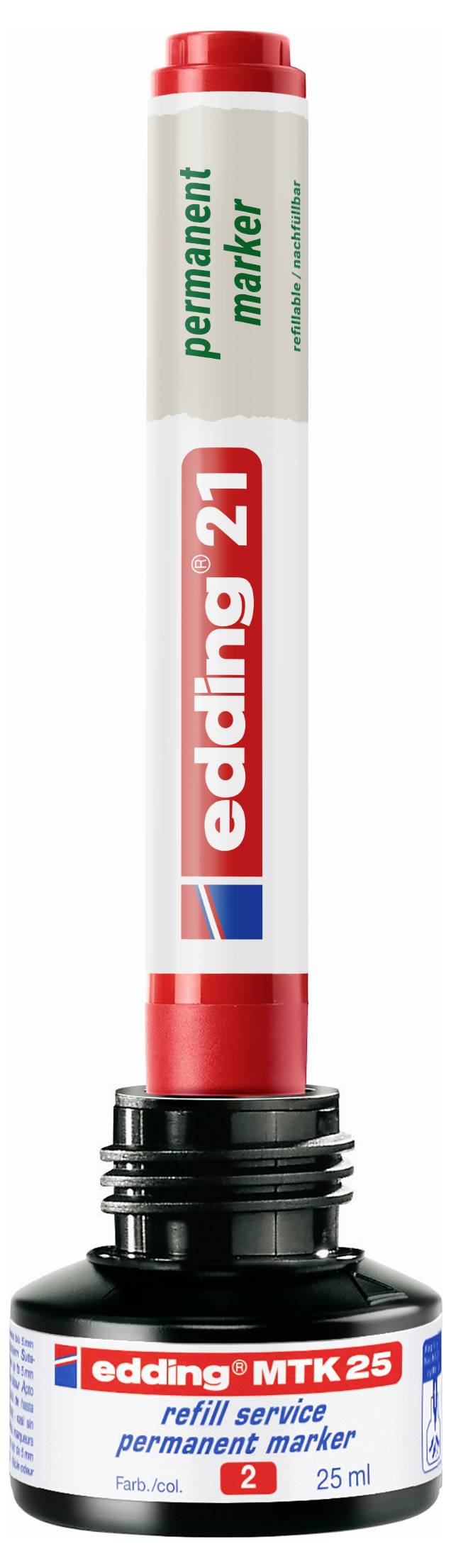 Edding 21 EcoLine 4-21-4 Marqueur permanent noir, bleu, rouge, vert résiste à l'eau: oui-4