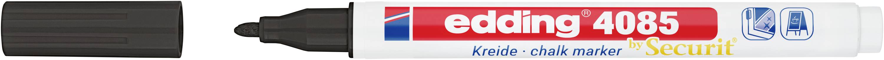 Edding 4085 4-4085001 Marqueur craie noir 1 mm, 2 mm