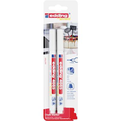 Edding 4085 4-4085-2-1049 Marqueur craie blanc 1 mm, 2 mm-0