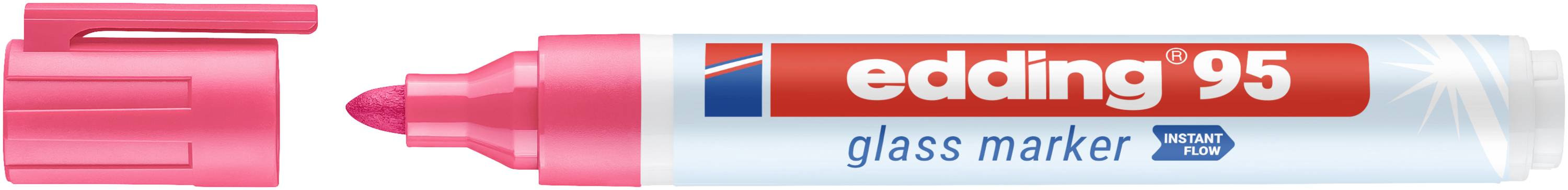 Edding 95 4-95009 Marqueur pour verre rose 1.5 mm, 3 mm