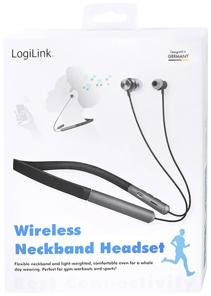 LogiLink BT0049 Oreillette Bluetooth Stereo noir pour le sport-5