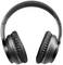 Casque audio noir circum-auriculaire avec coussinets rembourrés et arceau réglable, adapté à la lecture de musique et de contenu audio.