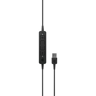 Unité de contrôle avec câble USB, réglage du microphone et du volume, touches de sourdine, compatible avec les connexions de casque.