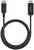 Un câble HDMI noir doté d'une connectique DisplayPort à une extrémité et d'une connectique HDMI à l'autre, adapté aux connexions audio et vidéo.