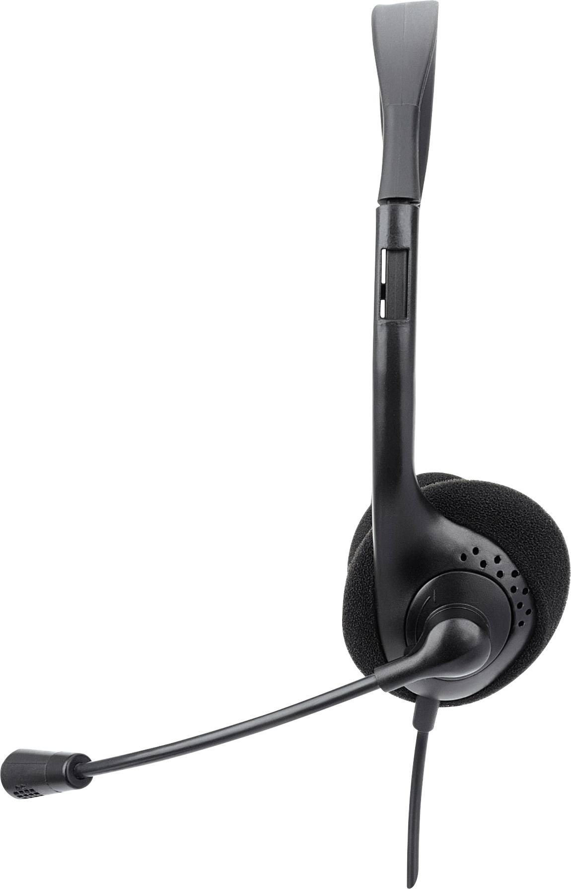 Manhattan Stereo USB-Headset Federleichte On-Ear kabelgebunden USB-A-Stecker schwarz ordinateur Micro-casque supra-auric-2