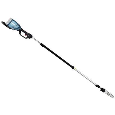Élagueuse électrique télescopique, adaptée pour couper des branches en hauteur, présentée dans un espace blanc.