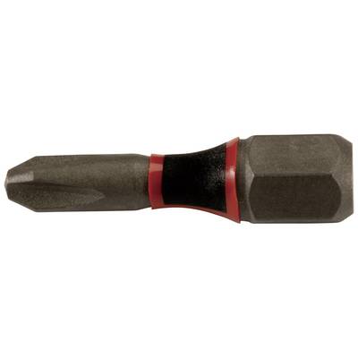 Embout de tournevis avec pointe dentelée et tige hexagonale pour le serrage ou le desserrage précis des vis.