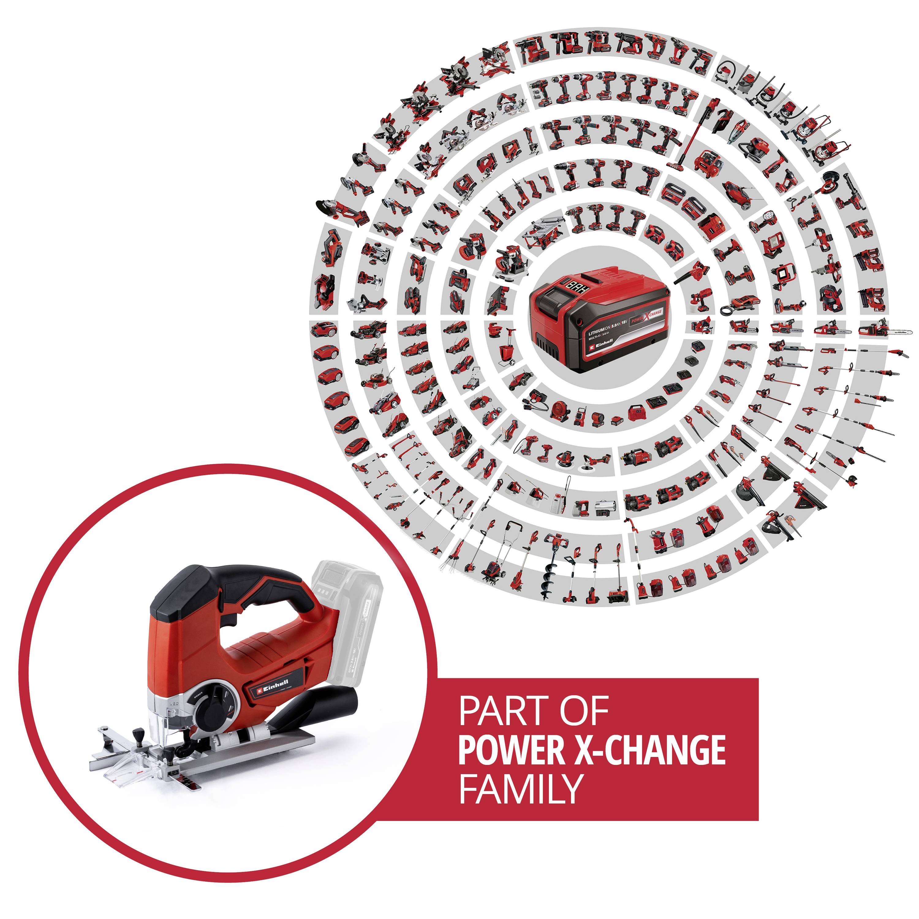 Scie sauteuse sans fil Einhell TE-JS 18/80 Li Kit (1 x 2,0 Ah) 4326407 + batterie, + chargeur 18 V 2.0 Ah-2