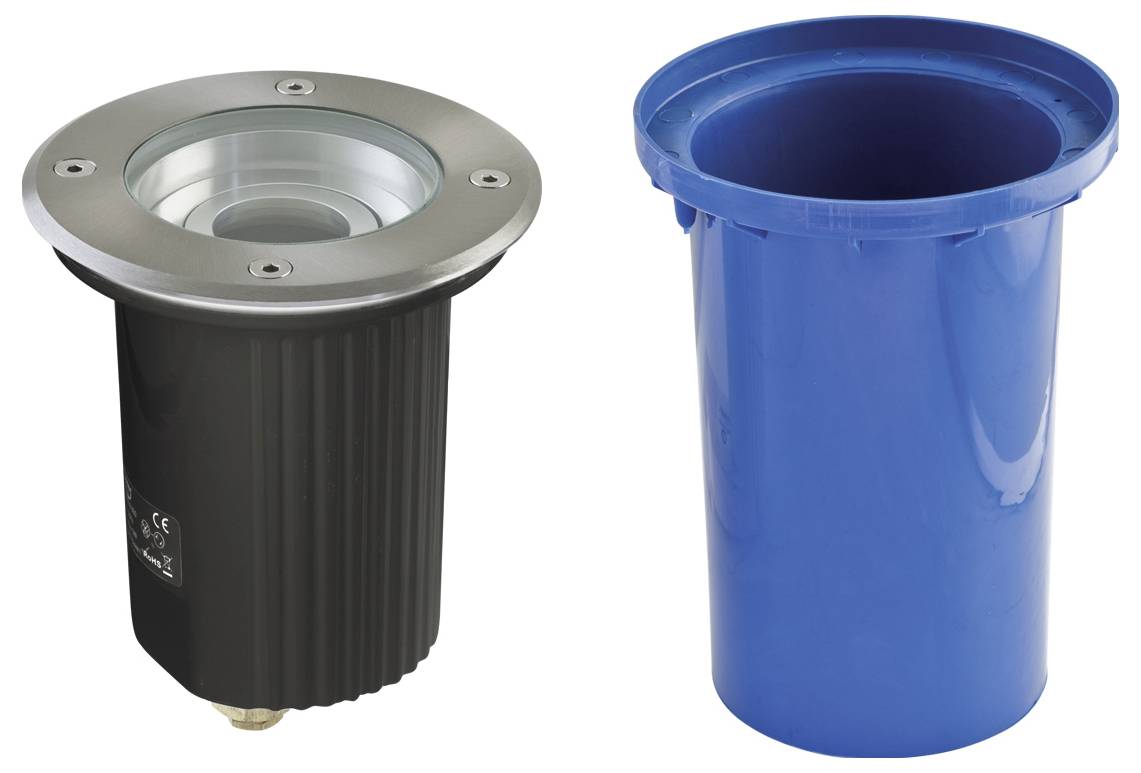 EVN 678235 678235 Éclairage encastré dans le sol GU10 Halogène haute tension acier inoxydable-1