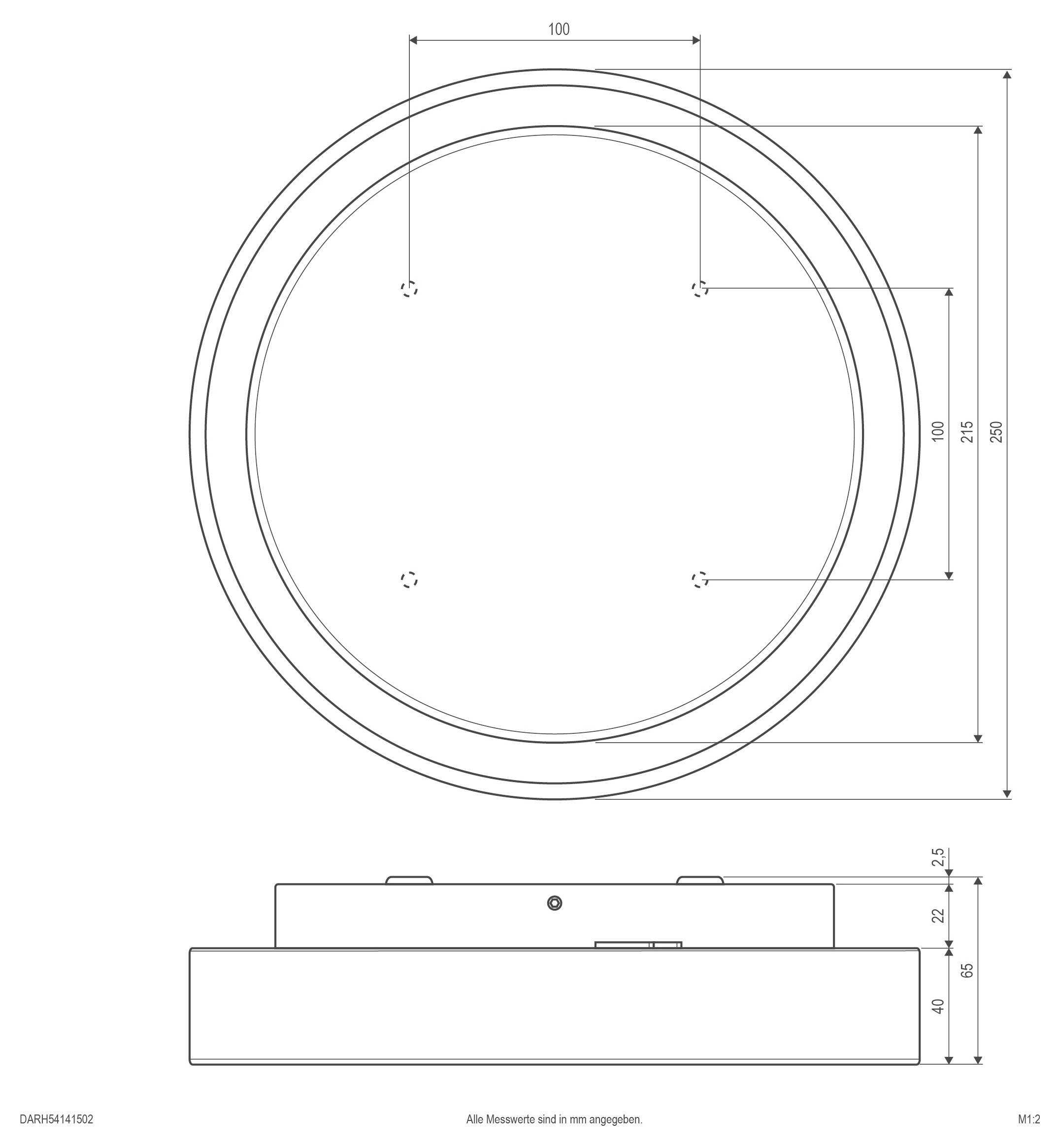 Dessin technique d'une pièce circulaire avec des anneaux concentriques et vue de côté ; les dimensions indiquées comprennent une largeur de 100 et des diamètres globaux de 206, 220 et 240 mm.