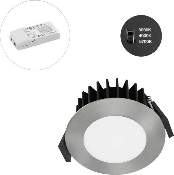 EVN L54D101325 L54D101325 Luminaire à LED encastrable   LED LED intégrée 10 W chrome