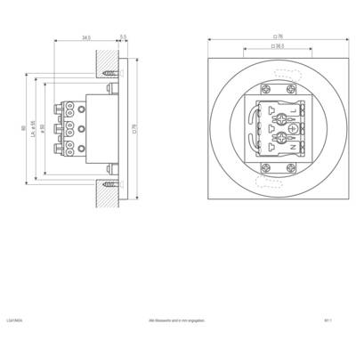 EVN LQ41840A LQ41840A Applique à LED encastrable LED LED intégrée 1.8 W anthracite-2
