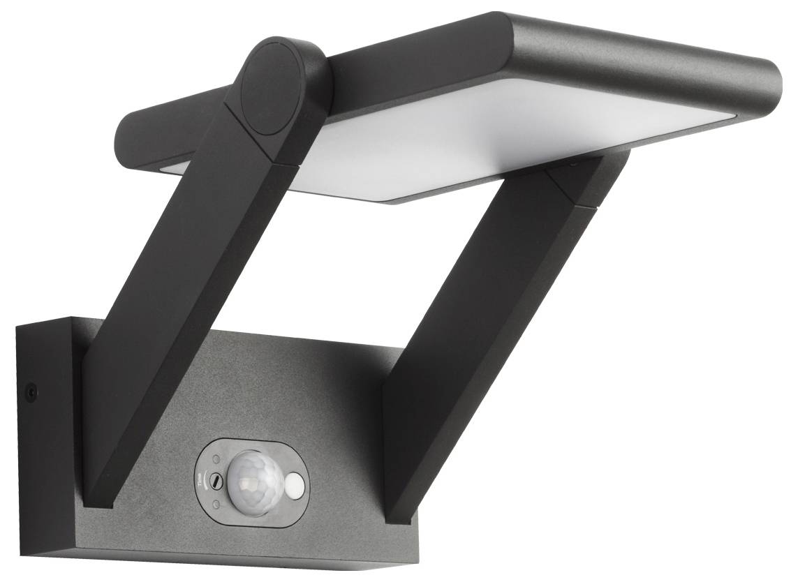 EVN PAS541502 PAS541502 Lampadaire d'extérieur solaire avec détecteur de mouvements 1.6 W anthracite-1