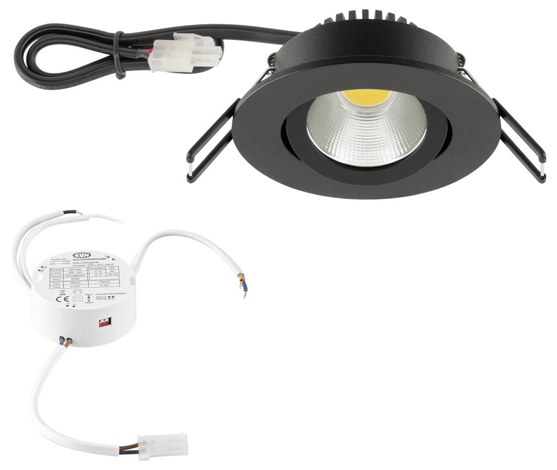EVN PC20D60902 PC20D60902 Luminaire à LED encastrable LED LED intégrée 6 W noir-1