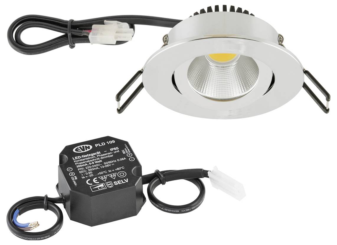 EVN PC20N61102 PC20N61102 Luminaire à LED encastrable LED LED intégrée 6 W chrome-1