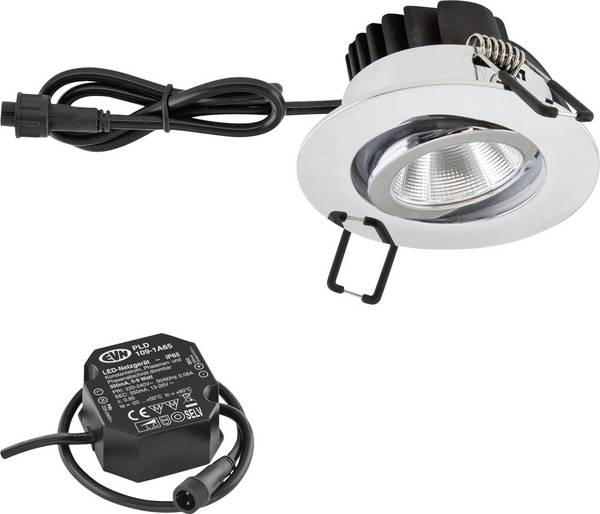 EVN PC650N91102 PC650N91102 Luminaire à LED encastrable   LED LED intégrée 8.4 W chrome