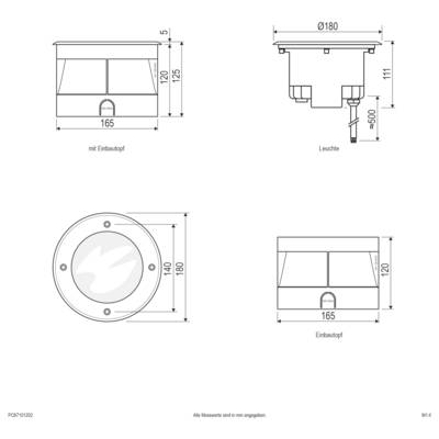 EVN PC67101202 PC67101202 Éclairage encastré dans le sol LED 12 W acier inoxydable-2