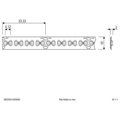 EVN SB20241202840 Ruban LED CEE: D (A - G) avec câble à extrémités ouvertes 24 V 5 m blanc neutre 1 pc(s)-2