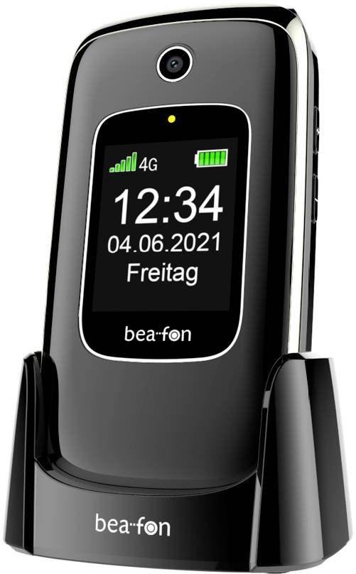 beafon SL880touch Téléphone portable à clapet pour séniors Touche SOS noir-2
