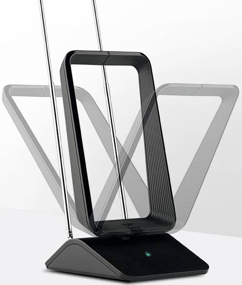 One For All SV 9460-5G Antenne télescopique DVB-T/T2 passive intérieure noir-1