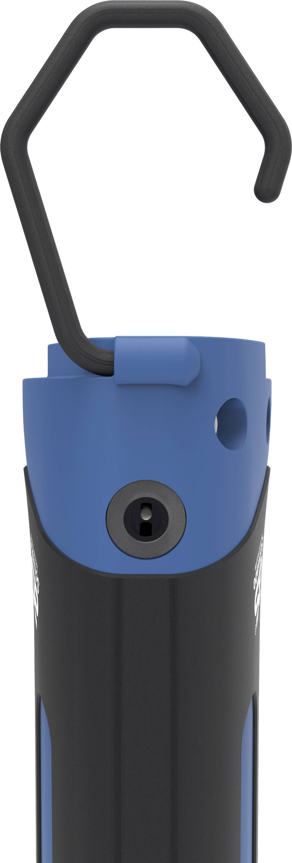 Crochets en plastique bleus et noirs, adaptés pour suspendre ou porter des objets.