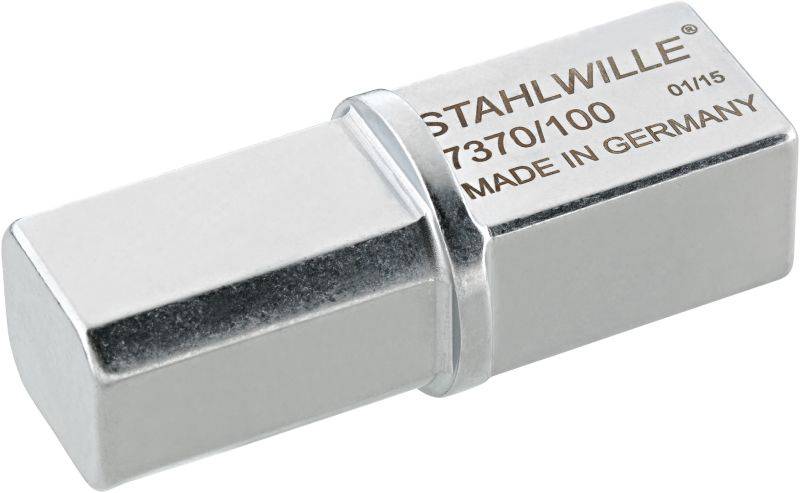 Un outil argenté, hexagonal portant l'inscription 'STAHLWILLE 7370/100 MADE IN GERMANY 01/15'.