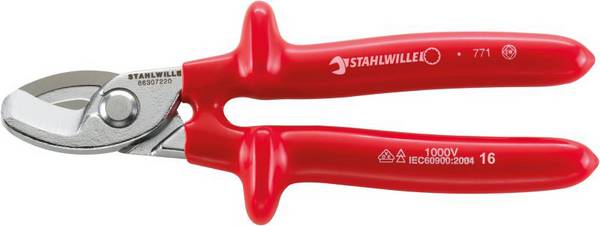Stahlwille 6630 7 220 KABELSCHERE VDE 220 MM 66307220 Pince coupe-câbles Adapté pour (technique d'isolation) câbles en alu et en cuivre, à 1 ou plusieurs fils   70 mm²