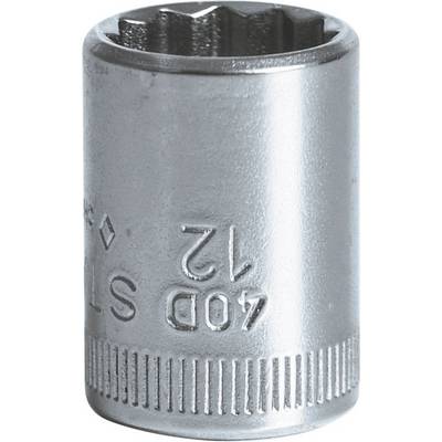 Douille de 12 mm en argent avec bord cannelé et chiffres gravés sur la surface.
