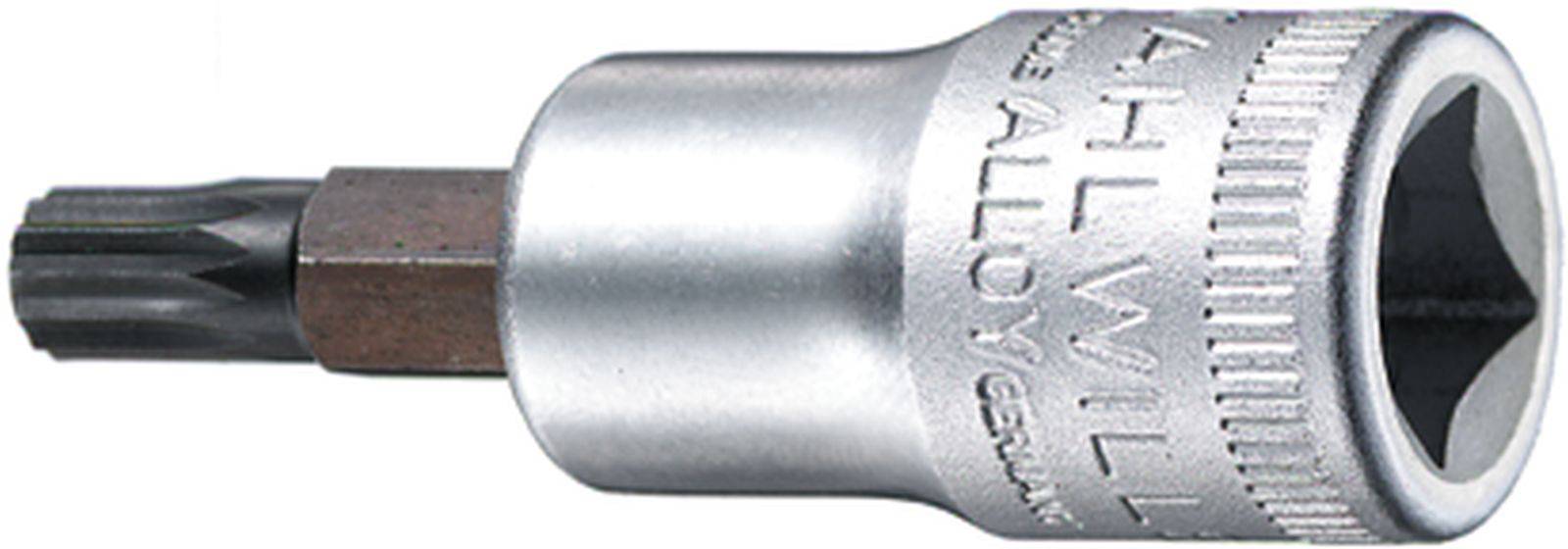 Une clé à cliquet en argent avec un embout hexagonal. Marquée de l'inscription 'WILL ALLOY GERMANY'.
