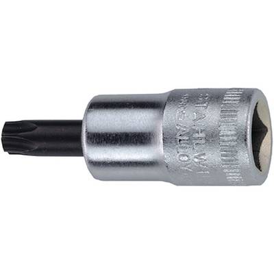 Embout Torx avec un manche métallique cylindrique. Adapté pour les fixations avec un logement de profil en T spécial.