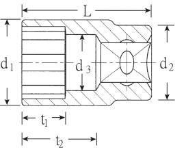 Dessin technique d'un composant cylindrique. Indications dimensionnelles pour le diamètre et la longueur, avec des lignes pointillées pour la représentation en coupe. Accent mis sur les détails techniques et les proportions.