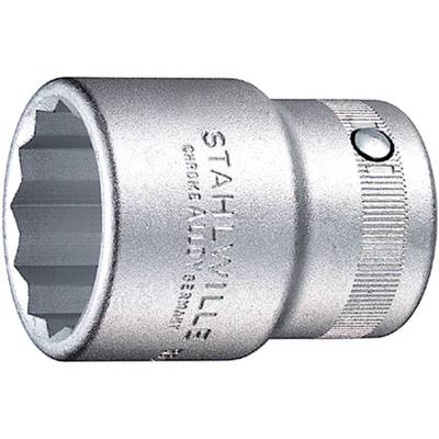 Clé à douille métallique avec profil intérieur à douze pans, portant l'inscription 'Stahlwille'. Outil de haute qualité pour travaux de vissage.
