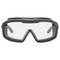Lunettes de protection avec verres transparents et monture noire, adaptées à la protection oculaire lors de travaux artisanaux ou industriels.