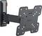 Support mural pivotant pour téléviseur, noir, pour écrans plats. Permet d'ajuster l'angle et la distance par rapport au mur de manière flexible.